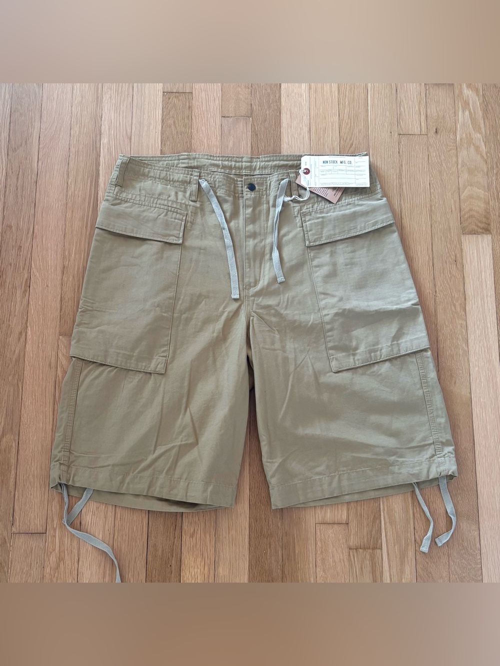 Bronson Non Stock Mfg Co Military Cargo Shorts 38 Ripstop 12” Fatigue